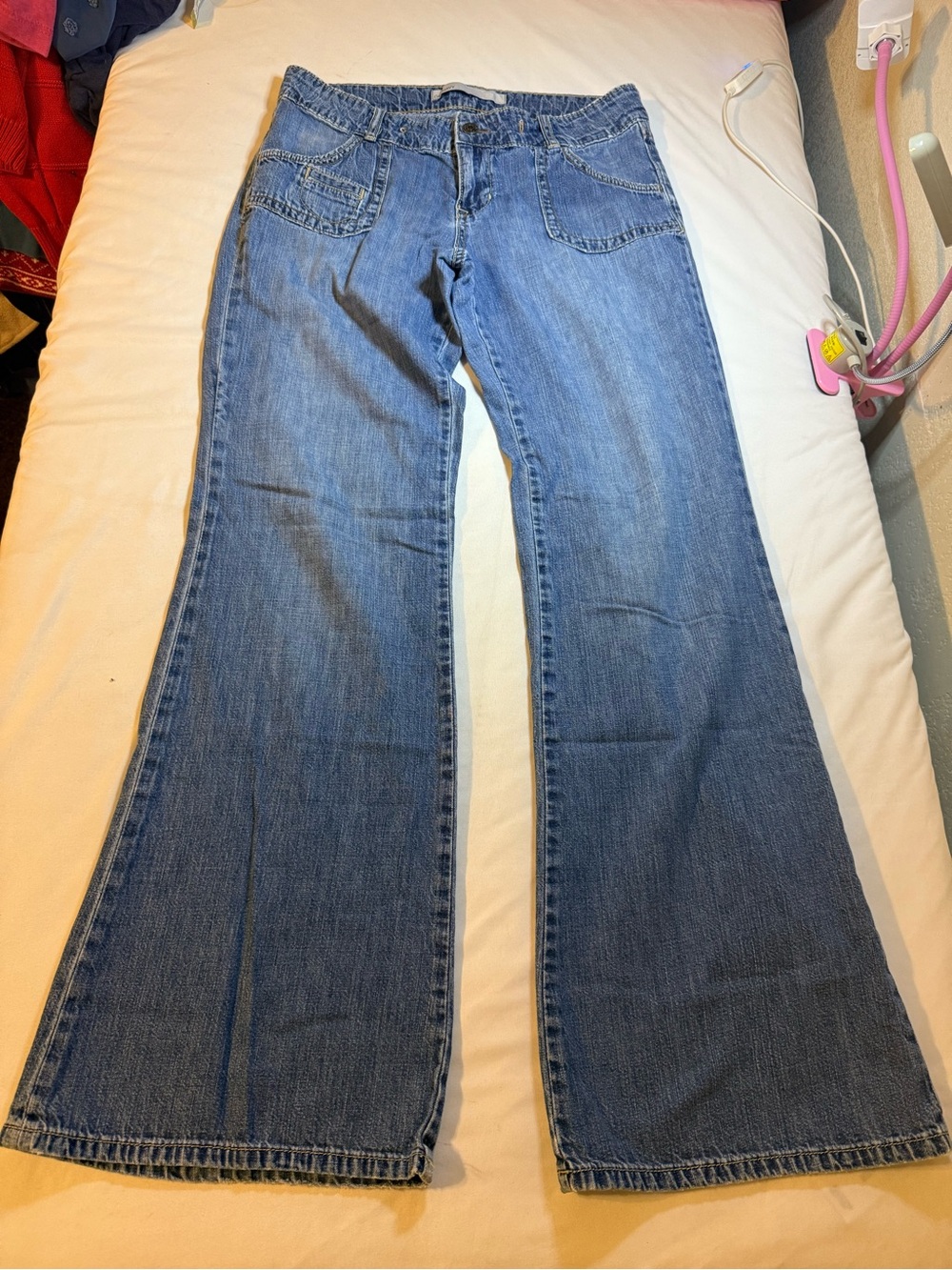 Old Navy Light Blue Flared Wide-Leg Jeans